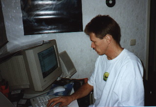 Rob at the computer